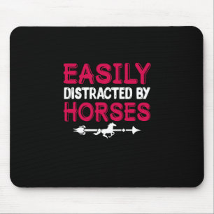 Tapis De Souris Cadeau équestre Facilement Distrait Par Les Chev