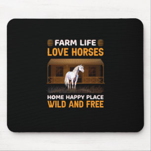 Tapis De Souris Cadeau équestre Farm Life Love Hores
