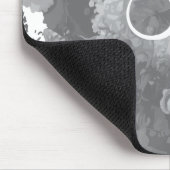 Tapis De Souris Cadeau floral noir et blanc (Coin)