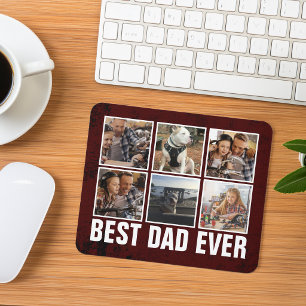 Tapis De Souris Cadeau Meilleur Papa de tous les temps Collage de