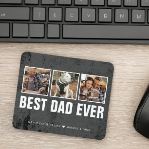 Tapis De Souris Cadeau Meilleur Papa de tous les temps Collage de 