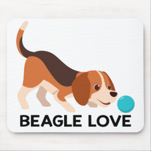 Tapis De Souris Cadeau Mignon Beagle Drôle Cartoon Amateur de Chie