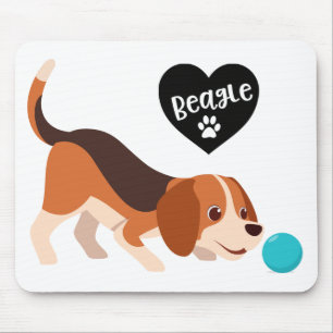 Tapis De Souris Cadeau Mignon Beagle Drôle Cartoon Amateur de Chie