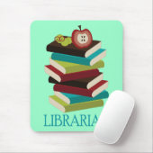 Tapis De Souris Cadeau mignon de bibliothécaire de pile de livre (Avec souris)