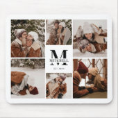 Tapis De Souris Cadeau Monogramme Personnalisé (Devant)