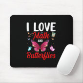 Tapis De Souris Cadeau Papillon | J'Aime Les Maths Et Les Papillon (Avec souris)