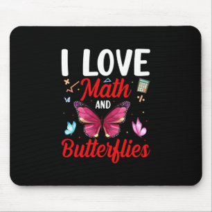 Tapis De Souris Cadeau Papillon   J'Aime Les Maths Et Les Papillon