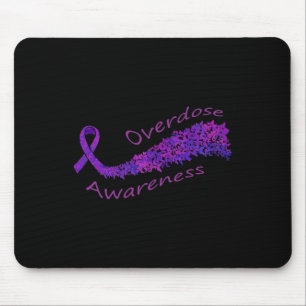 Tapis De Souris Cadeau Papillon Ruban Violet de Sensibilisation au