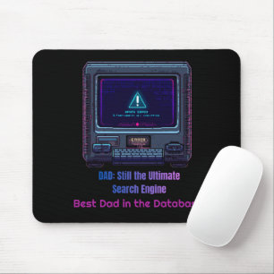 Tapis De Souris Cadeau personnalisé pour papa techno art pixel rét