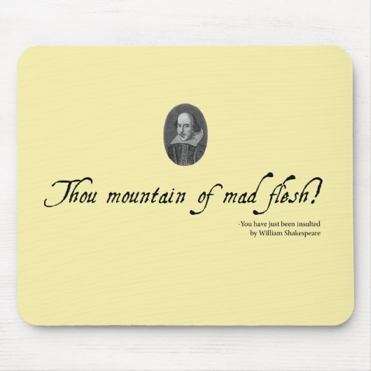 Tapis De Souris Cadeau peu commun de Shakespeare Mousepad #2. (Devant)