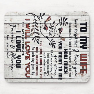 Tapis De Souris Cadeau Pour Femme | À ma femme belle lettre