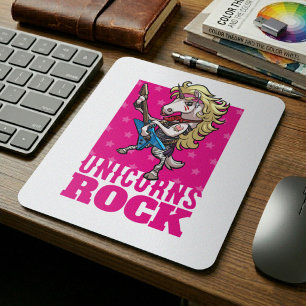 Tapis De Souris Cadeau pour les amateurs de licornes Glam Rock Fêt