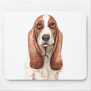 Tapis De Souris Cadeau pour les amoureux de chiens Basset Hound aq