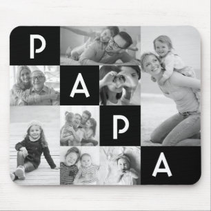 Tapis De Souris Cadeau pour Papa   Papa - Grille photo multiple no
