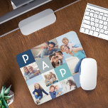 Tapis De Souris Cadeau pour Papa | Papa Modern Multiple Photo Gril<br><div class="desc">Envoyez à votre papa un beau tapis de souris personnalisé qu'il chérira pour toujours. Panier de souris photo personnalisées pour afficher 9 de vos propres photos et souvenirs de famille. Notre design comprend un design moderne 9 photo collage grille avec des lettres "papa" affichées dans la grille.</div>