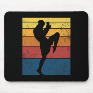 Tapis De Souris Cadeau Rétro Vintage Muay Thai Kickboxing _1