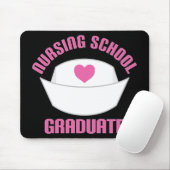 Tapis De Souris Cadeau rose de diplômé d'école d'infirmières (Avec souris)