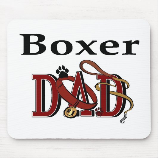 Tapis De Souris Cadeaux Boxer Papa (Devant)