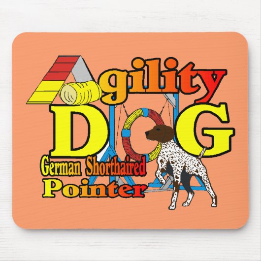 Tapis De Souris Cadeaux d'agilité pointé allemand (Devant)