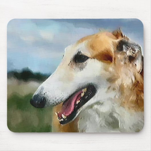 Tapis De Souris Cadeaux d'art Borzoï (Devant)