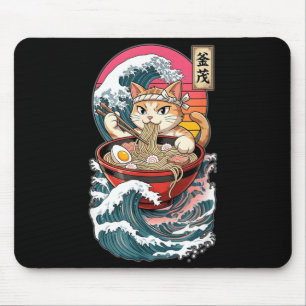 Tapis De Souris Cadeaux d'art japonais de chat de ramen d'anime po