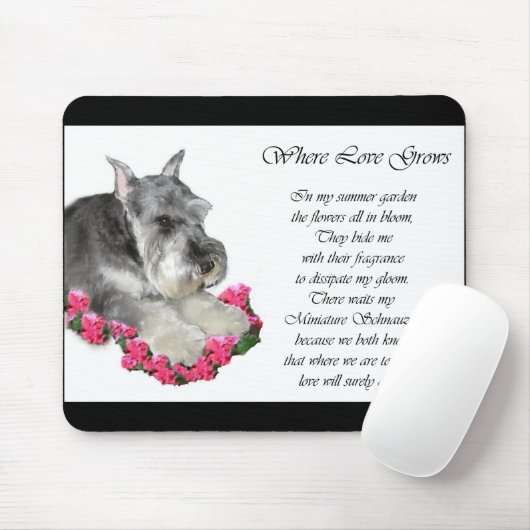 Tapis De Souris Cadeaux d'art Schnauzer miniature (Avec souris)