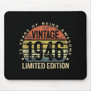 Tapis De Souris Cadeaux de 75 ans Vintage 1946 Anniversaire