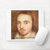 Tapis De Souris Cadeaux de citation d'amour de Christopher Marlowe (Avec souris)