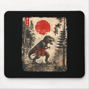 Tapis De Souris Cadeaux de dinosaures japonais T-Rex Samouraï drôl
