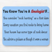 Tapis De Souris Cadeaux de géologue "que vous connaissez que vous (Devant)