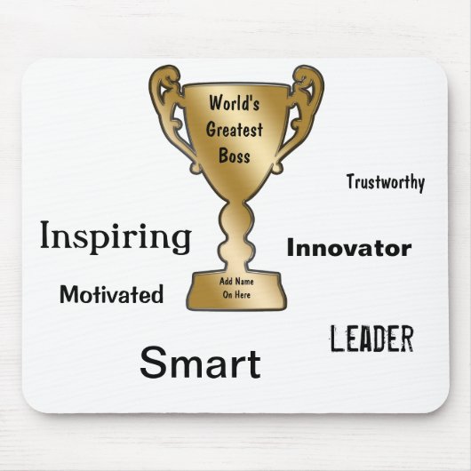 Tapis De Souris Cadeaux de Merci pour le patron (Devant)