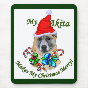Tapis De Souris Cadeaux de Noël Akita