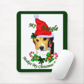 Tapis De Souris Cadeaux de Noël beagle (Avec souris)