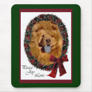 Tapis De Souris Cadeaux de Noël Chow Chow