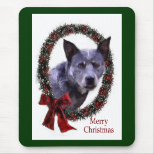 Tapis De Souris Cadeaux de Noël de chien de bétail australien