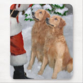 Tapis De Souris Cadeaux de Noël Golden Retriever (Devant)