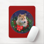 Tapis De Souris Cadeaux de Noël Shiba Inu (Avec souris)