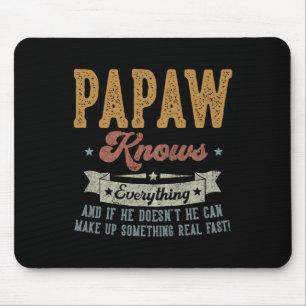 Tapis De Souris Cadeaux de Papaw pour la fête des pères Papaw sait