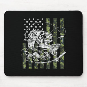 Tapis De Souris Cadeaux de pêche Drapeau Américain Camouflage Pour