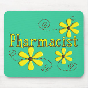 Tapis De Souris Cadeaux de pharmacien, marguerites jaunes