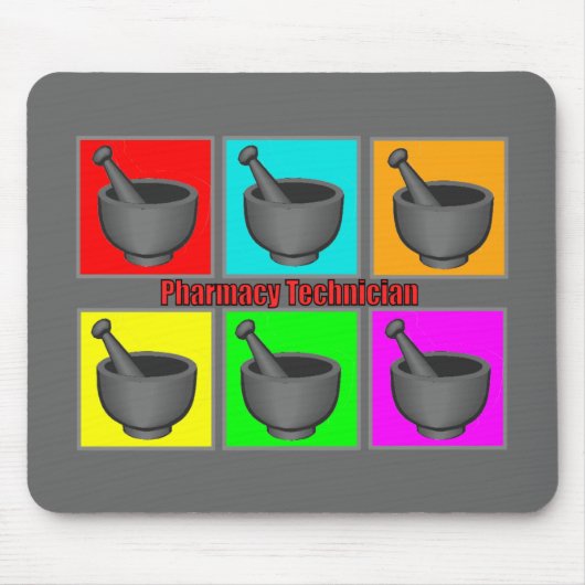 Tapis De Souris Cadeaux de Popart de technicien de pharmacie (Devant)
