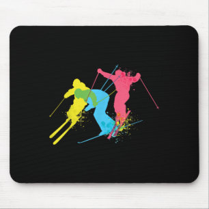 Tapis De Souris Cadeaux De Ski vintage Pour Hommes, Femmes, Enfant