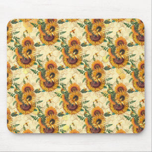 Tapis De Souris Cadeaux de tournesol Tournée de tournesol entour