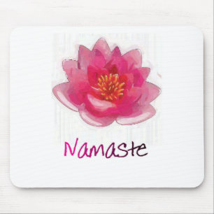 Tapis De Souris Cadeaux de yoga de "Namaste" de fleur de Lotus