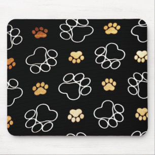 Tapis De Souris Cadeaux d'empreintes de pattes de chiot de chien