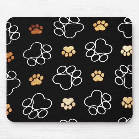 Tapis De Souris Cadeaux d'empreintes de pattes de chiot de chien (Devant)