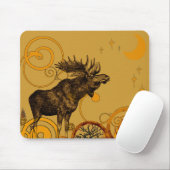 Tapis De Souris Cadeaux d'orignaux vintages (Avec souris)