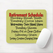 Tapis De Souris Cadeaux drôles "de programme de retraite" (Avec souris)
