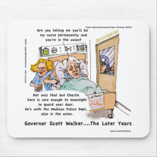 Tapis De Souris Cadeaux drôles et satiriques Gov Scott Walker T-sh