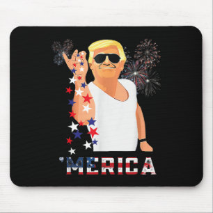 Tapis De Souris Cadeaux drôles Trump Salt Merica Liberté 4 juillet